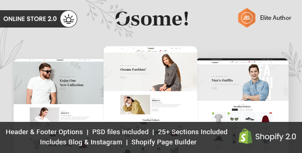 Osome - Multipurpose Shopify Theme / Themeforest, Ecommerce, Shopify