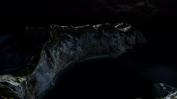 Fjord with Dark Storm Clouds alt