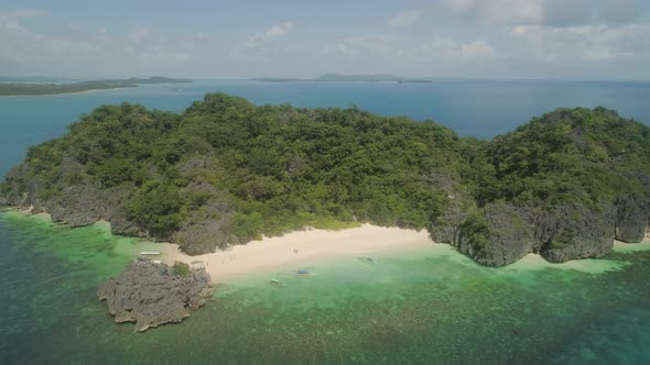 Seascape of Caramoan Islands Camarines Sur Philippines