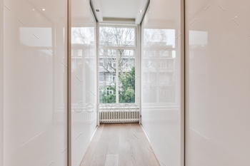 Narrow corridor with wardrobe sliders / Photodune, Misc