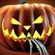 Evil Halloween Jack O'Lantern Carved Pumpkin 3D Model for Element 3D & Cinema 4D - 3DOcean Item for Sale