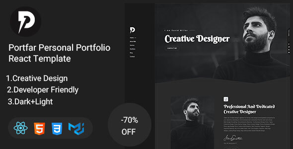 Portfar - Personal Portfolio React Template
