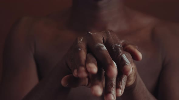 Man Using Hand Cream