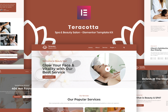 Teracotta - Spa & Beauty Salon - Elementor Template Kit