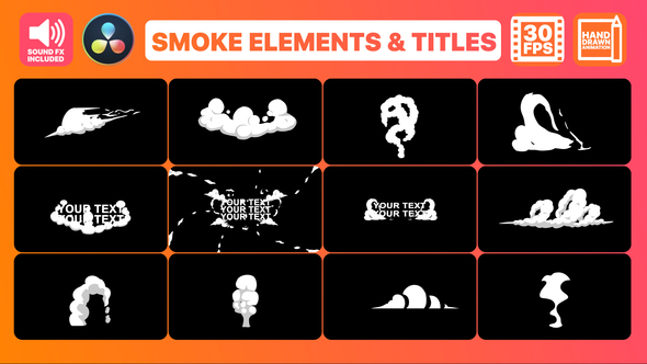 Smoke Elements Transitions And Titles | DaVinci Resolve