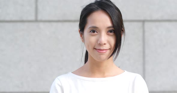 Young woman smile to camera