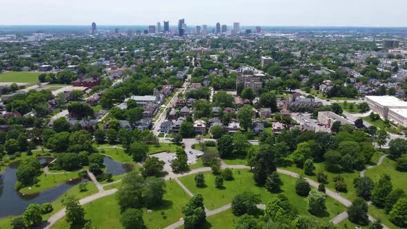 Franklin Park and Franklin Park Conservatory - Spring - Aerial Drone