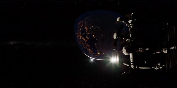 Timelapse ISS in Virtual Reality 360 Degree Video. International Space Station