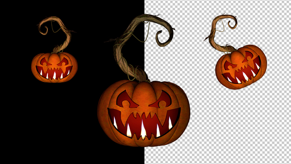 Halloween Pumpkin Heads - Pack of 3