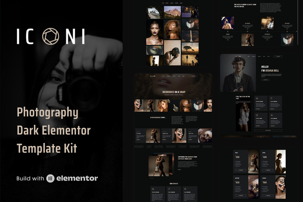 Iconi - Photography & Portfolio Elementor Template Kit