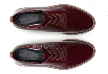 Classic male leather shoes isolated on a white, top view / Photodune, Misc