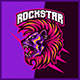 Lion Rockstar - Mascot Esport Logo Template - GraphicRiver Item for Sale