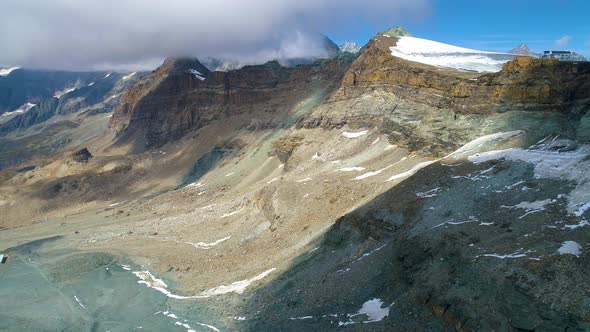 Aerial View of Mountains Near Matterhorn