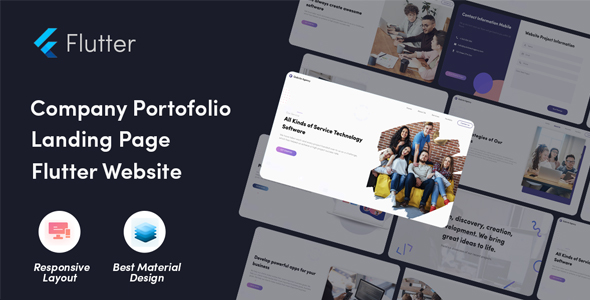 New Flutter Web Landing Page Company Portfolio in flutter website