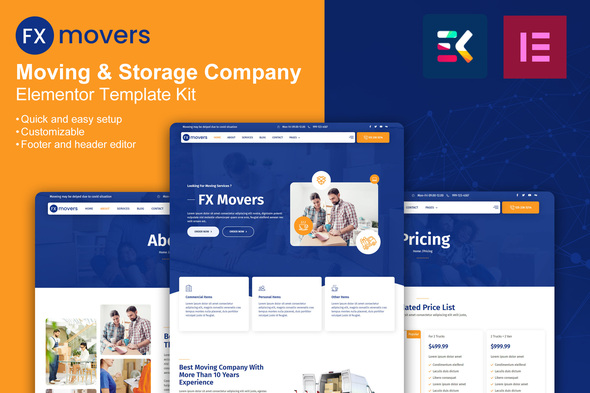 Attract Buyers with the Irresistible Elementor Template Kit by FX Movers – Your Ultimate Moving & Storage Solution
