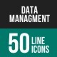 Data Management Line Icons - GraphicRiver Item for Sale