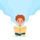 Boy Reading a Book - GraphicRiver Item for Sale