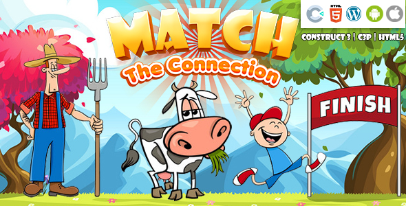 Match the Connection (Construct 3 | C3P | HTML5) Kids Educational Game