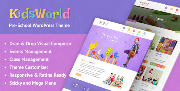 KidsWorld - motyw WordPress dla przedszkola i dziecka