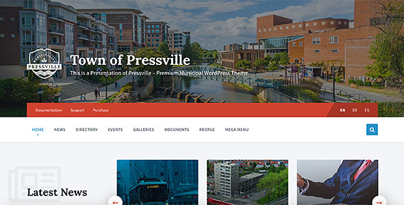 Pressville - WordPress Theme for Municipalities & City Governments