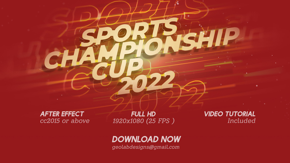 Sports Championship Cup Template  l  Sports Opener  l  Games Trailer