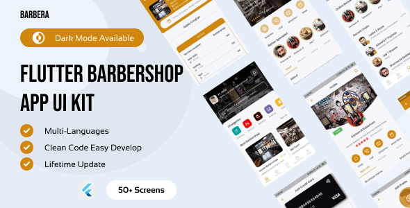 Flutter Barbershop UI Kit