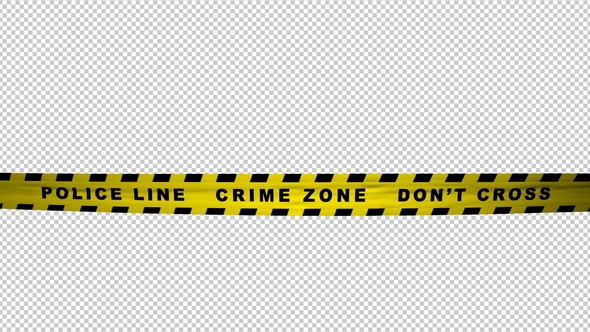 Warning Tape - Police Line - Crime Zone - 4K Loop