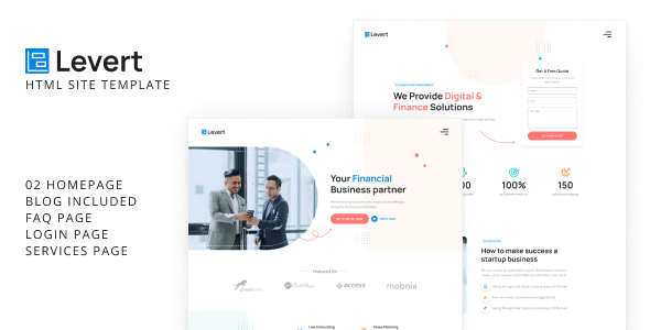 Levert - Financial Business HTML Template