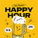 Happy Hour Beer Event Flyer - GraphicRiver Item for Sale