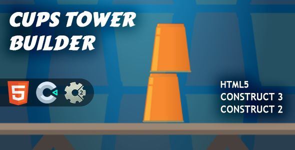 Cups Tower Builder HTML5 Construct 2/3