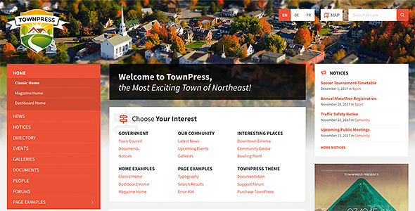 TownPress - motyw WordPress gminy
