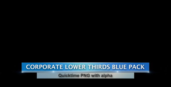 Corporate Lower Thirds Blue Pack