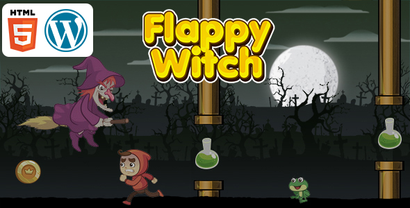 Flappy Witch Game (HTML5) Endless Game