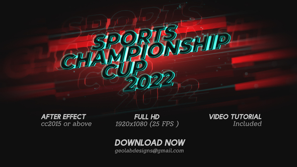 Sports Championship Cup Template l Sports Opener l Games Trailer