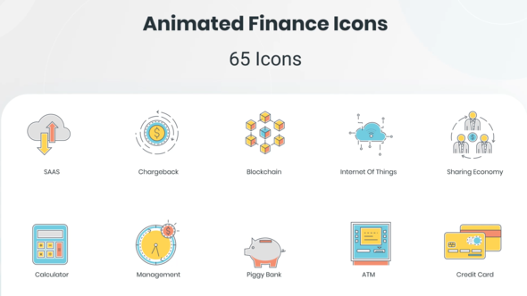 Animated Finance Icon Set
