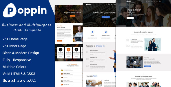 Poppin - Business and Multipurpose HTML5 Template
