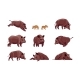 Set of Wild Boar in Different Poses Looking - GraphicRiver Item for Sale
