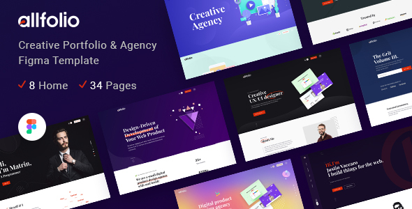 Allfolio - Creative Portfolio & Agency Figma Template