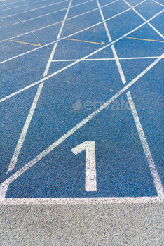 close up view of numeration of running track on olympic stadium / Photodune, Misc