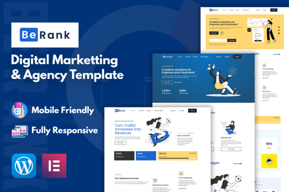 BeRank – SEO & Digital Agency Elementor Template Kit