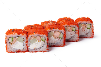 Closeup image of sushi rolls isolated at white background / Photodune, Misc