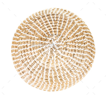 top view of closed moroccan wicker basket isolated / Photodune, Misc