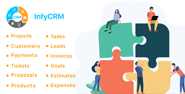 InfyCRM - Laravel CRM with Project Management, Tasks, Leads, Invoices, Estimates and Goals