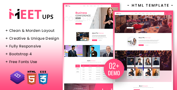 Meetups - Conference & Event Html Template