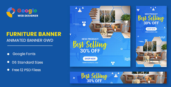 Furniture Google Adwords HTML5 Banner Ads GWD