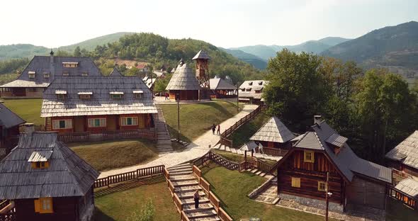 Drvengrad Serbia Aerial