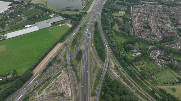 The Lunetten Junction is a Dutch Traffic Interchange for the Connection of the A12 and A27 Motorways