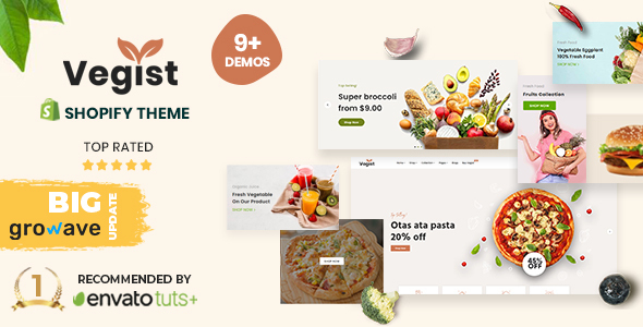 Vegist - The  Vegetables, Supermarket & Organic Food eCommerce Shopify Theme