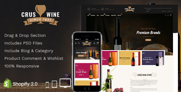 Cruswine - Sectioned Shopify Theme