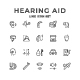 Set Line Icons of Hearing Aid - GraphicRiver Item for Sale